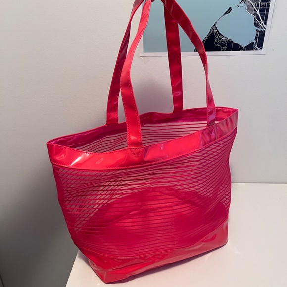 NORDSTROM Pink Shoulder Tote Big Summer Bag - Picture 2 of 9